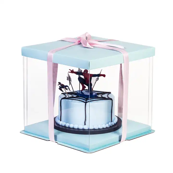 Transparent Plastic Boxes With Ribbon